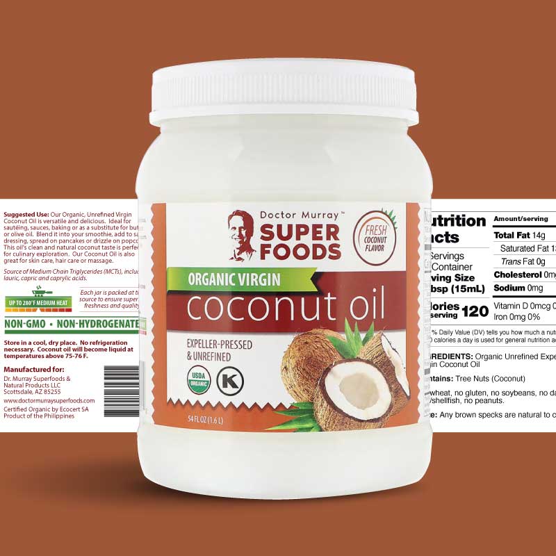 Coconut Oil Bottle Label Image