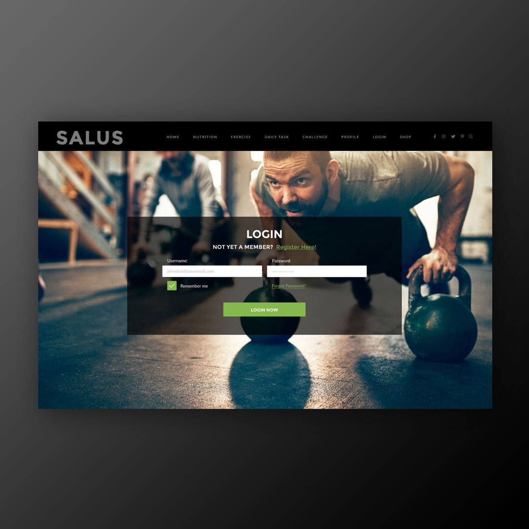 Salus Lifestyles Web App Image