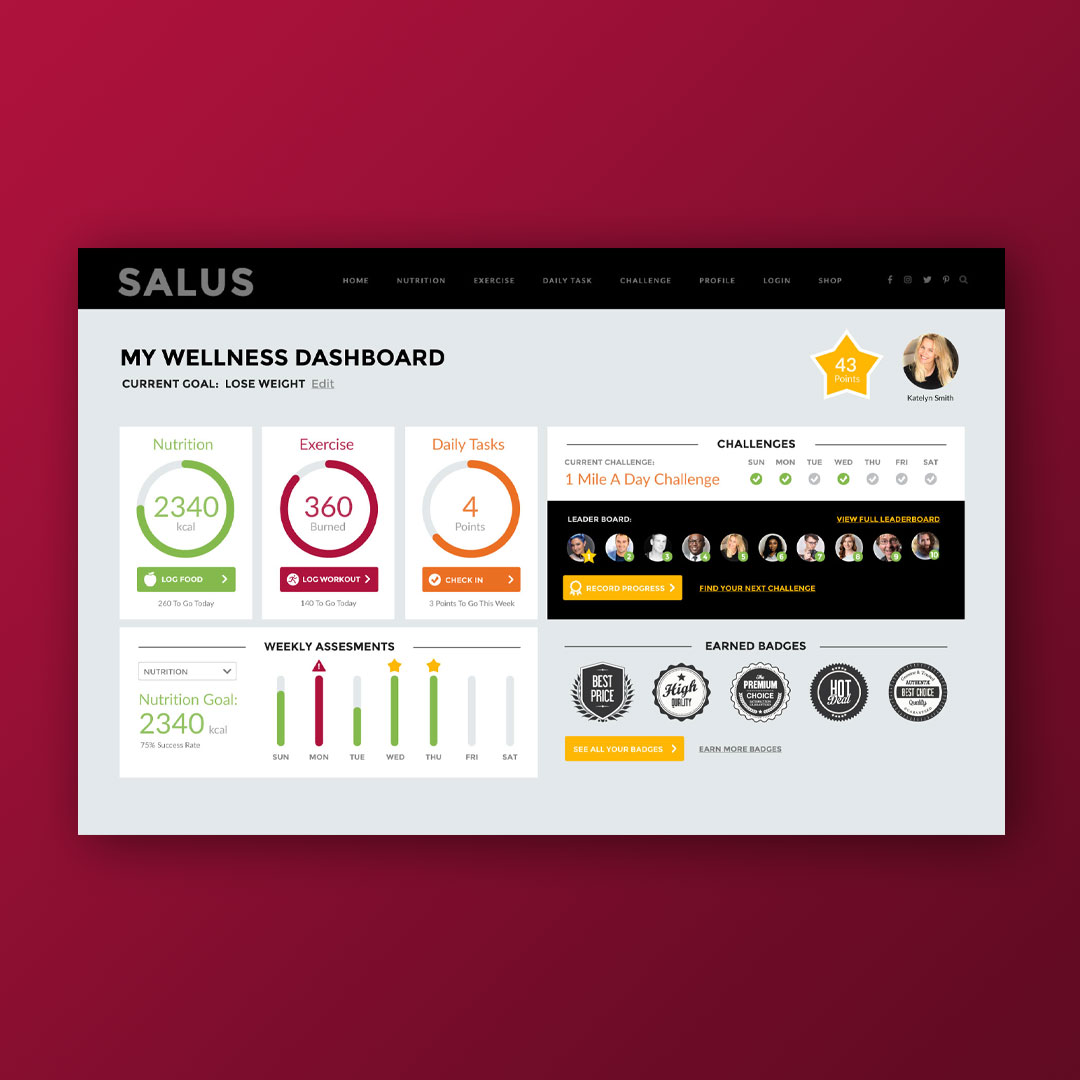Salus Lifestyles Web App Image